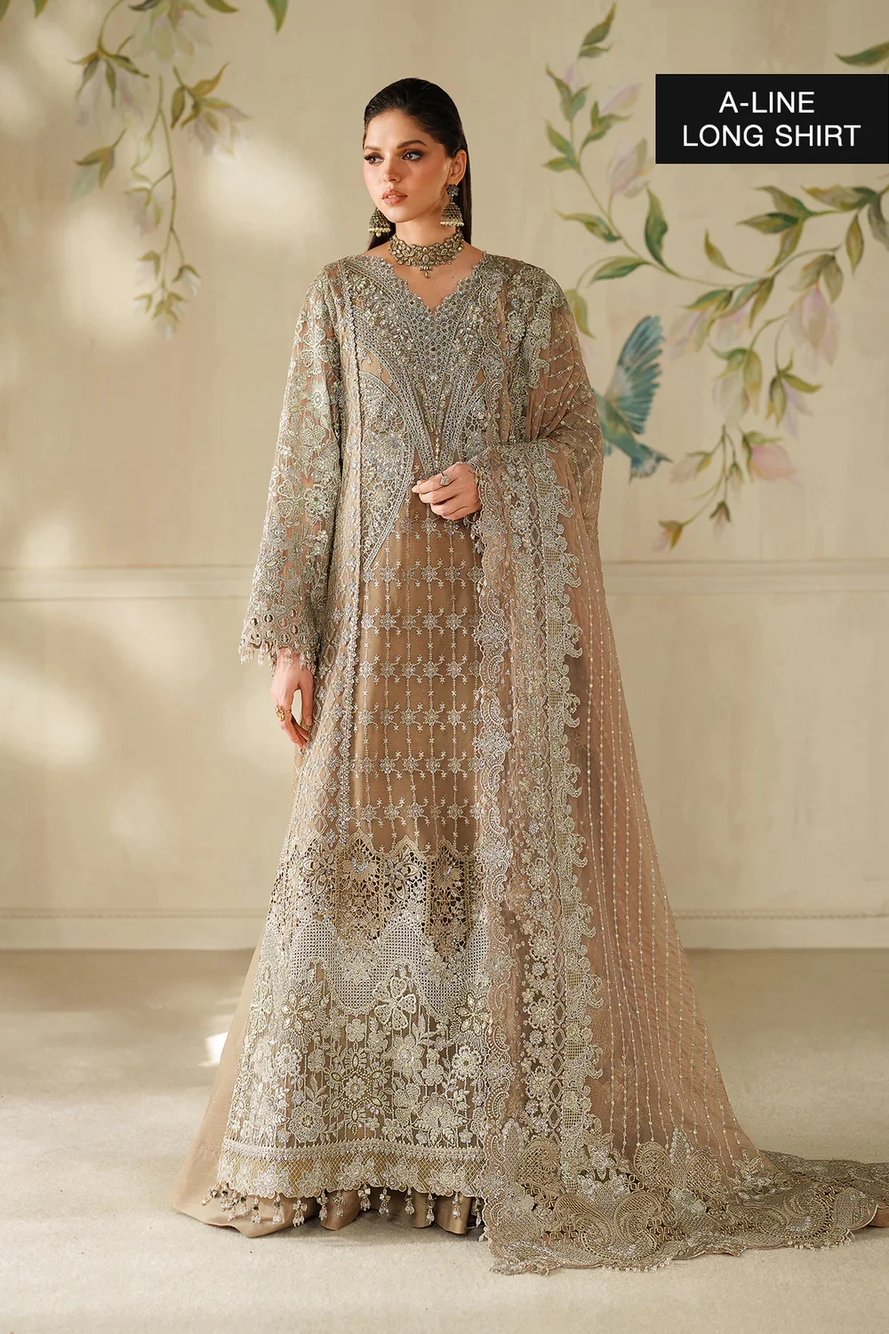 EMBROIDERED CHIFFON CH14-08 - CHV14D08