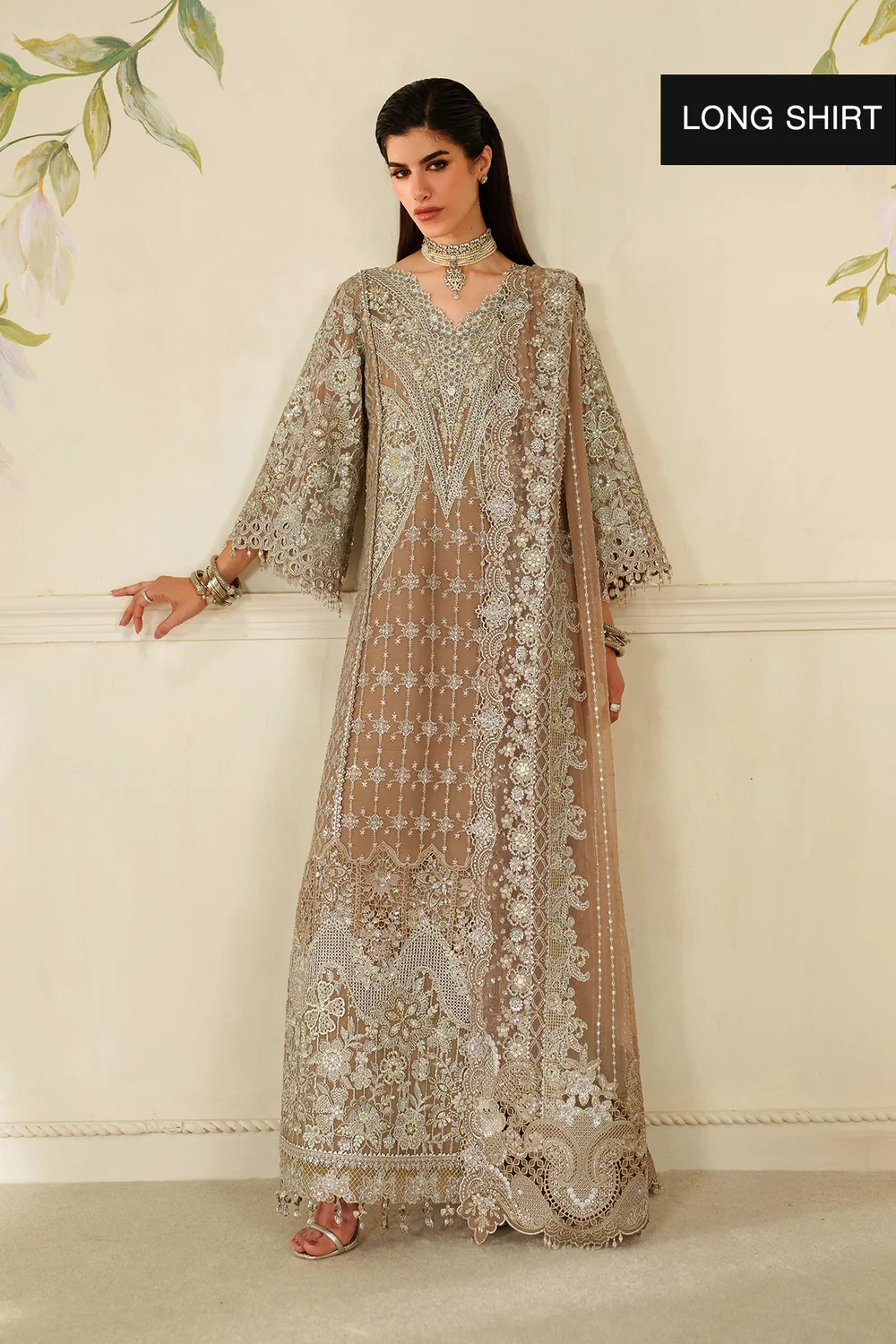 EMBROIDERED CHIFFON CH14-08 - CHV14D08