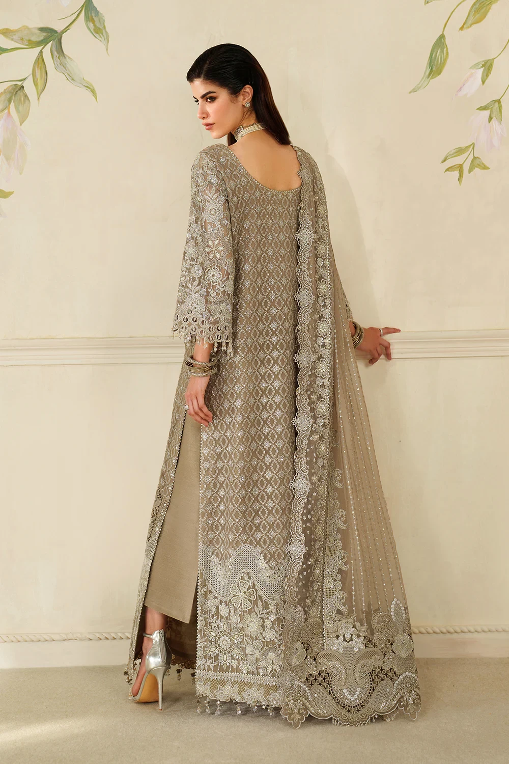 EMBROIDERED CHIFFON CH14-08 - CHV14D08