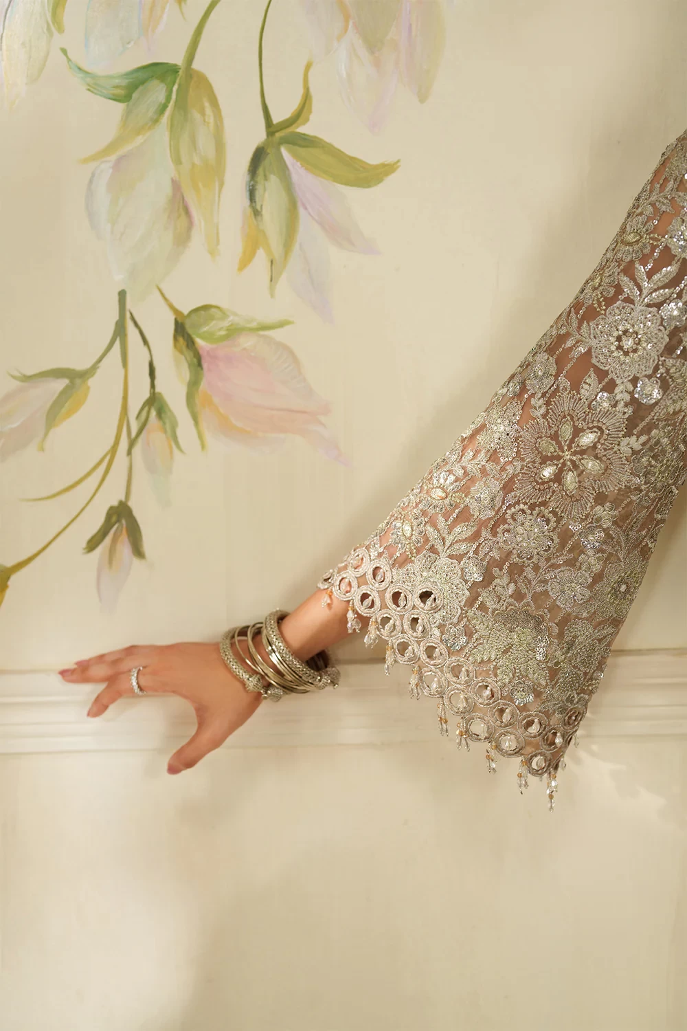 EMBROIDERED CHIFFON CH14-08 - CHV14D08