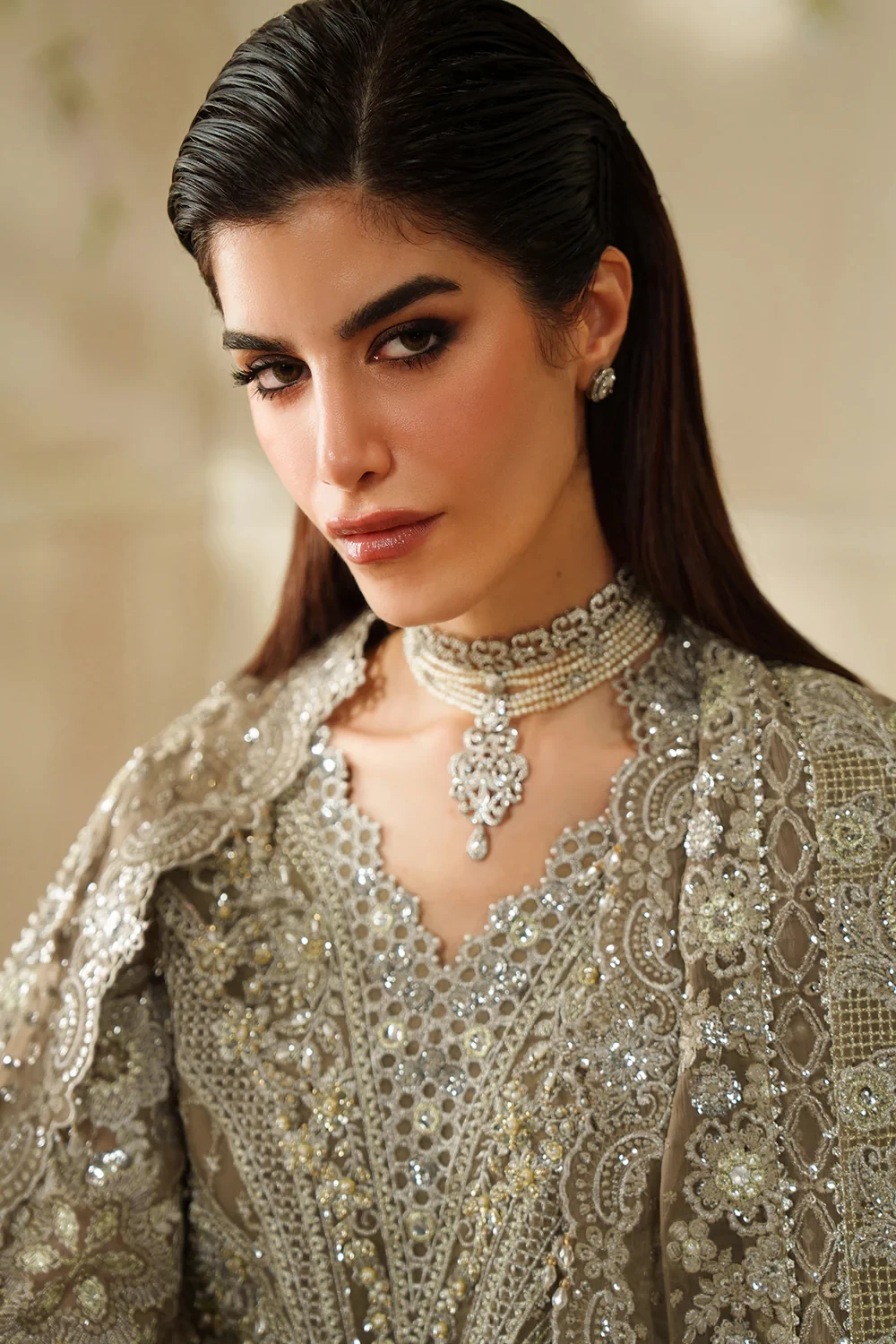EMBROIDERED CHIFFON CH14-08 - CHV14D08