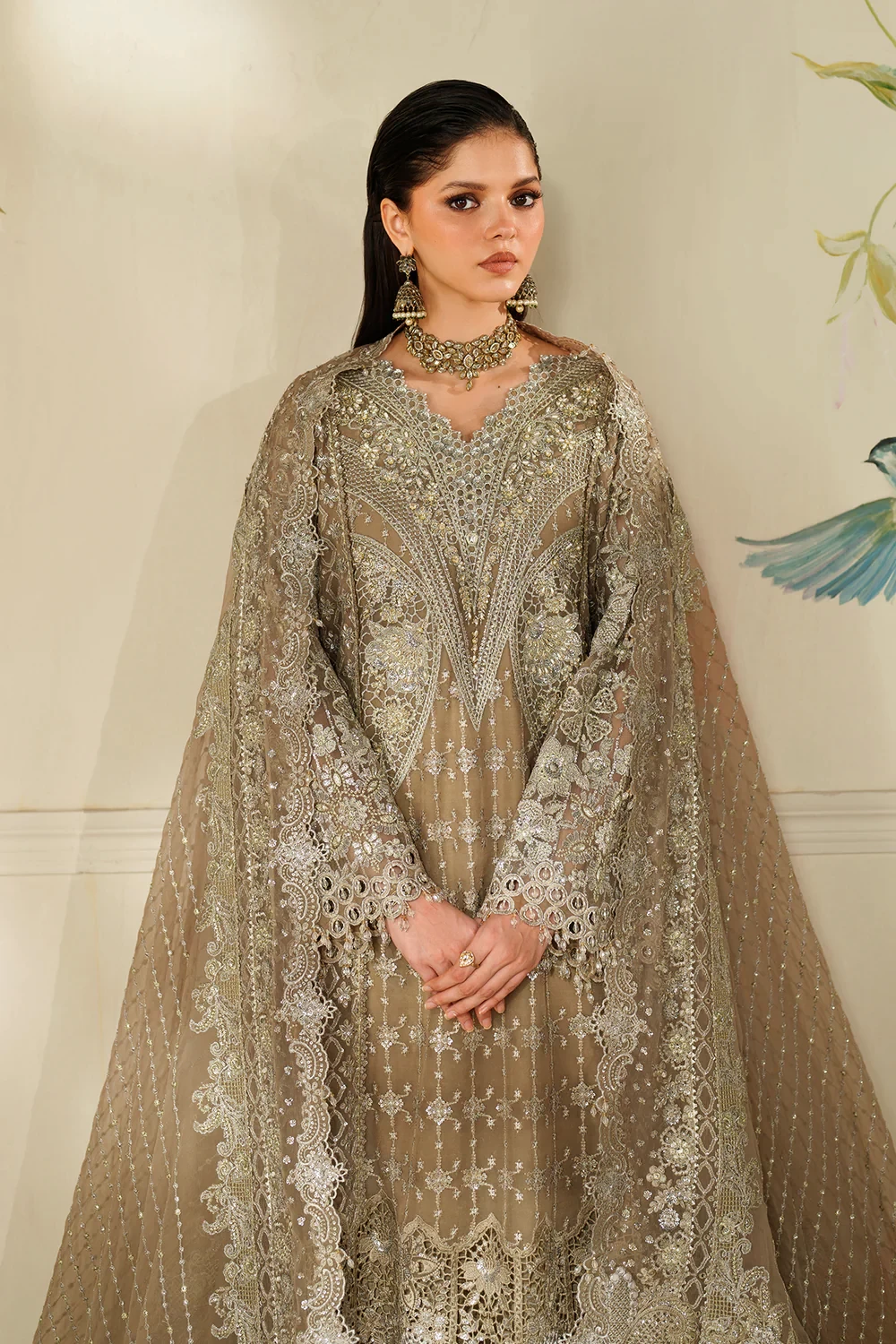 EMBROIDERED CHIFFON CH14-08 - CHV14D08