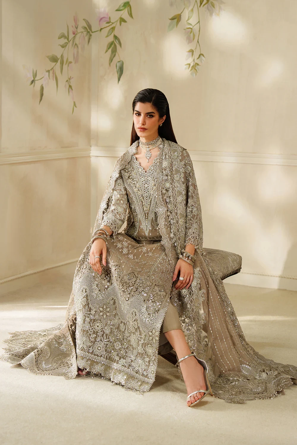 EMBROIDERED CHIFFON CH14-08 - CHV14D08