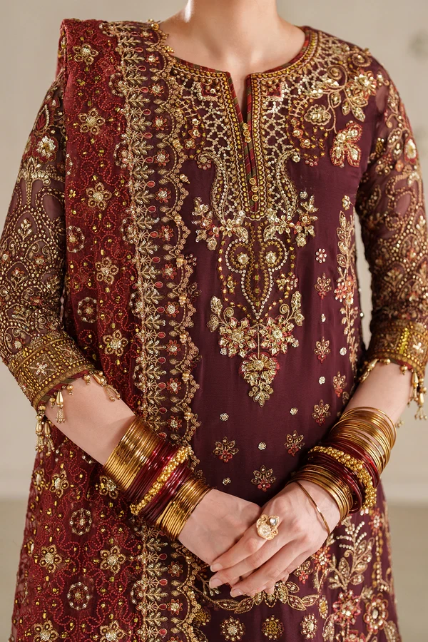 EMBROIDERED CHIFFON CH14-07 - CHV14D07