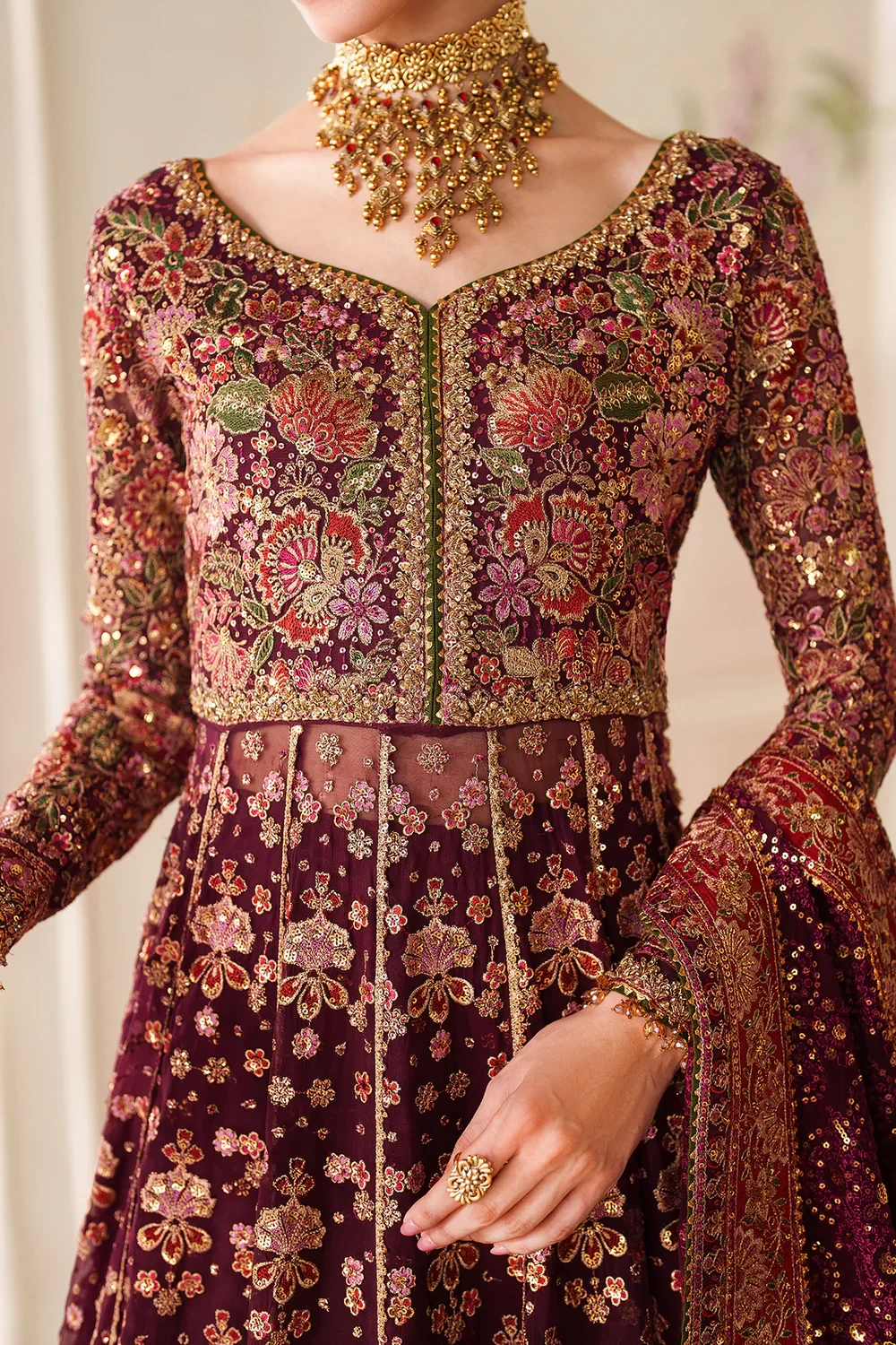 EMBROIDERED CHIFFON CH14-05 - CHV14D05