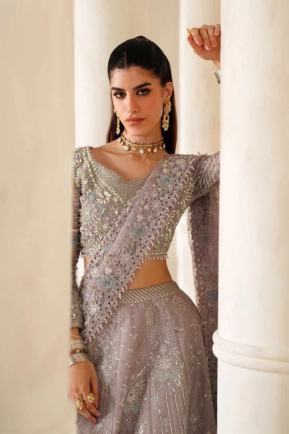 EMBROIDERED NET CH14-04 - CHV14D04 ●