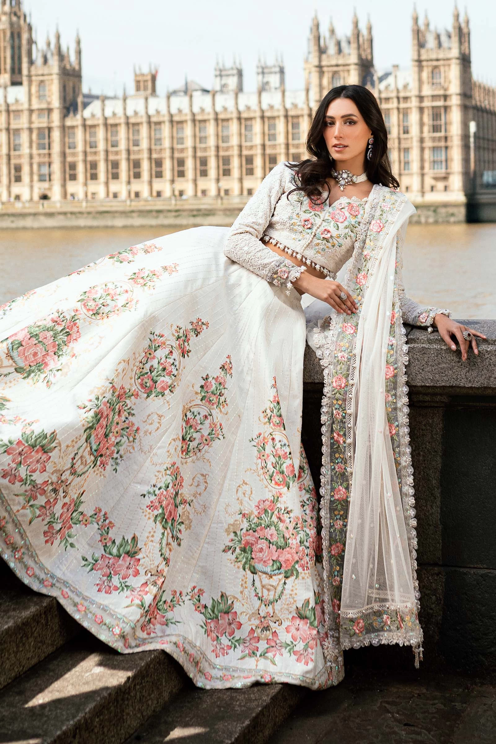 3 Piece Unstitched Embroidered Raw Silk Suit - WF-09-02-White