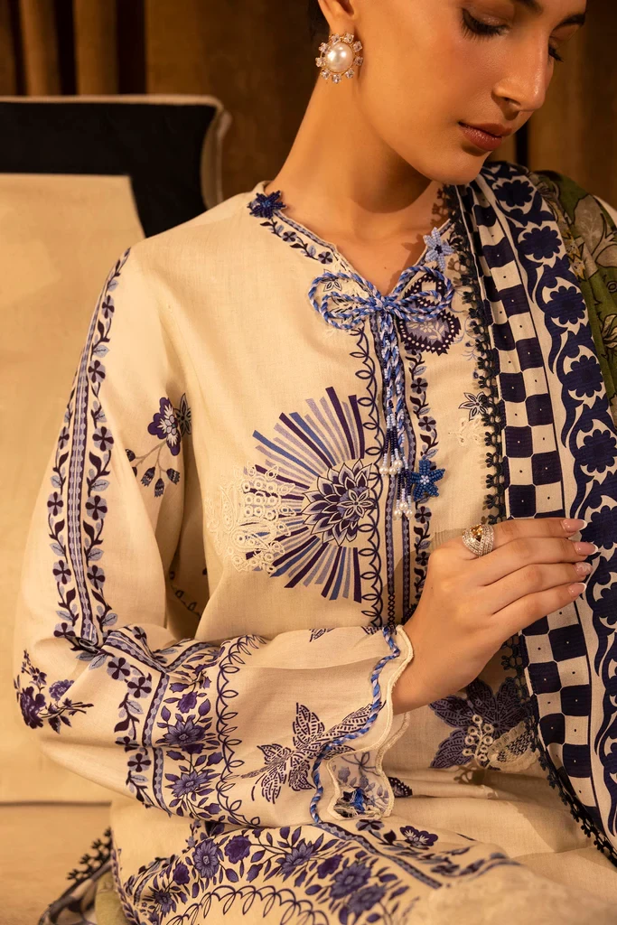 Linen Muzlin 3 Piece Suit - SKU: M253-020B-3CR