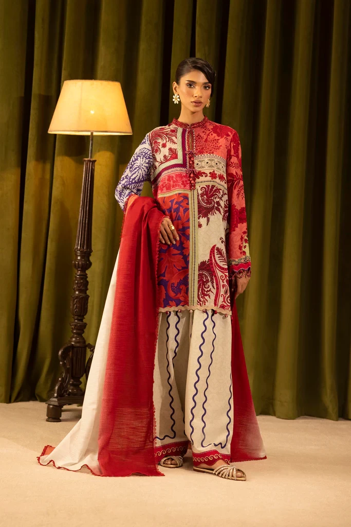 Linen Muzlin 3 Piece Suit - SKU: M253-018A-3CQ