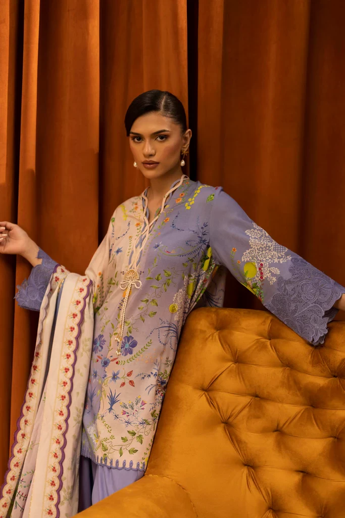 Linen Muzlin 3 Piece Suit - SKU: M253-017B-3CY