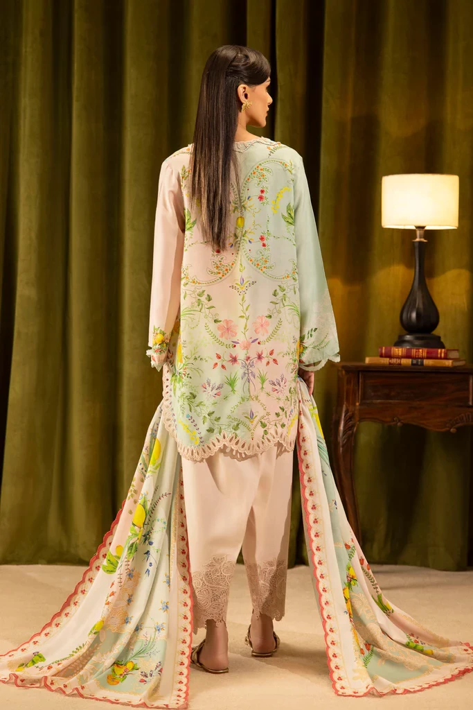 Linen Muzlin 3 Piece Suit - SKU: M253-017A-3CY