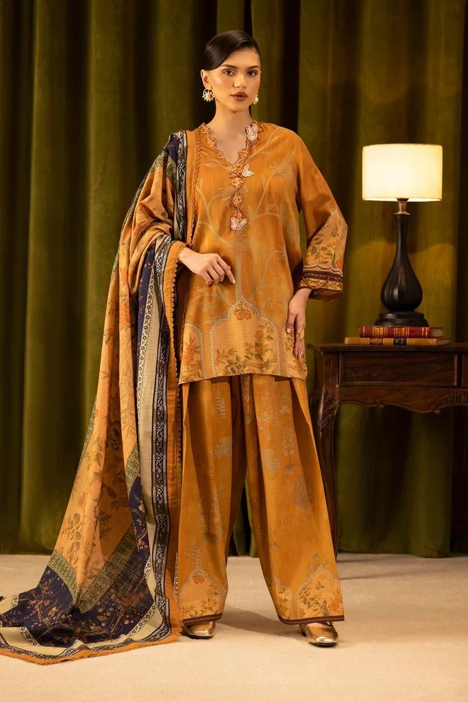 Linen Muzlin 3 Piece Suit - SKU: M253-016B-3CY