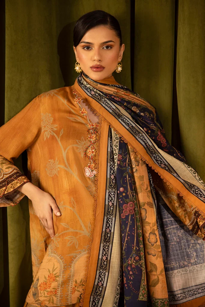 Linen Muzlin 3 Piece Suit - SKU: M253-016B-3CY