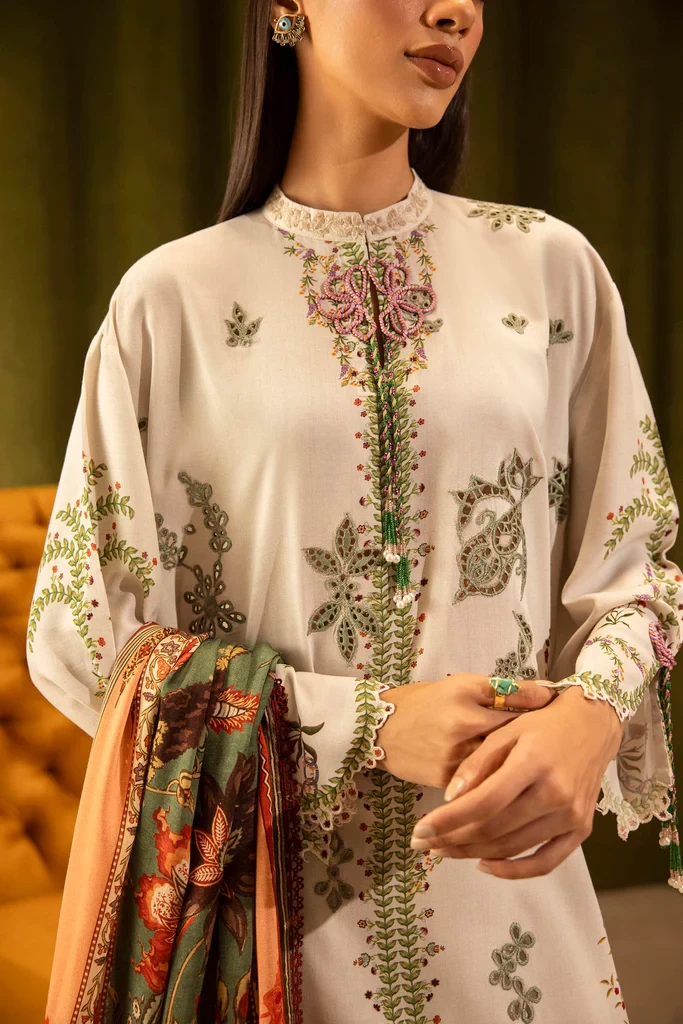 Linen Muzlin 3 Piece Suit - SKU: M253-015A-3CZ