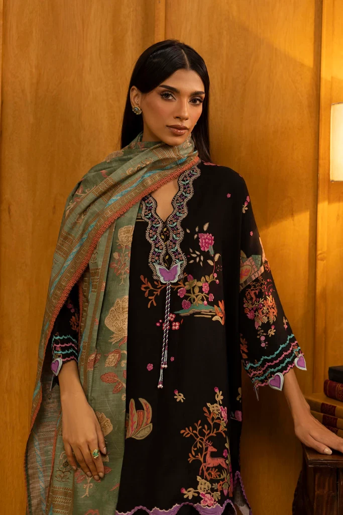 Linen Muzlin 3 Piece Suit. -SKU: M253-014B-3CQ