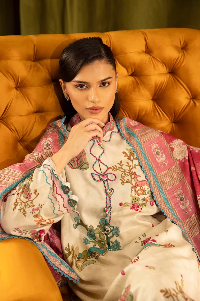 Linen Muzlin 3 Piece Suit -SKU: M253-014A-3CQ