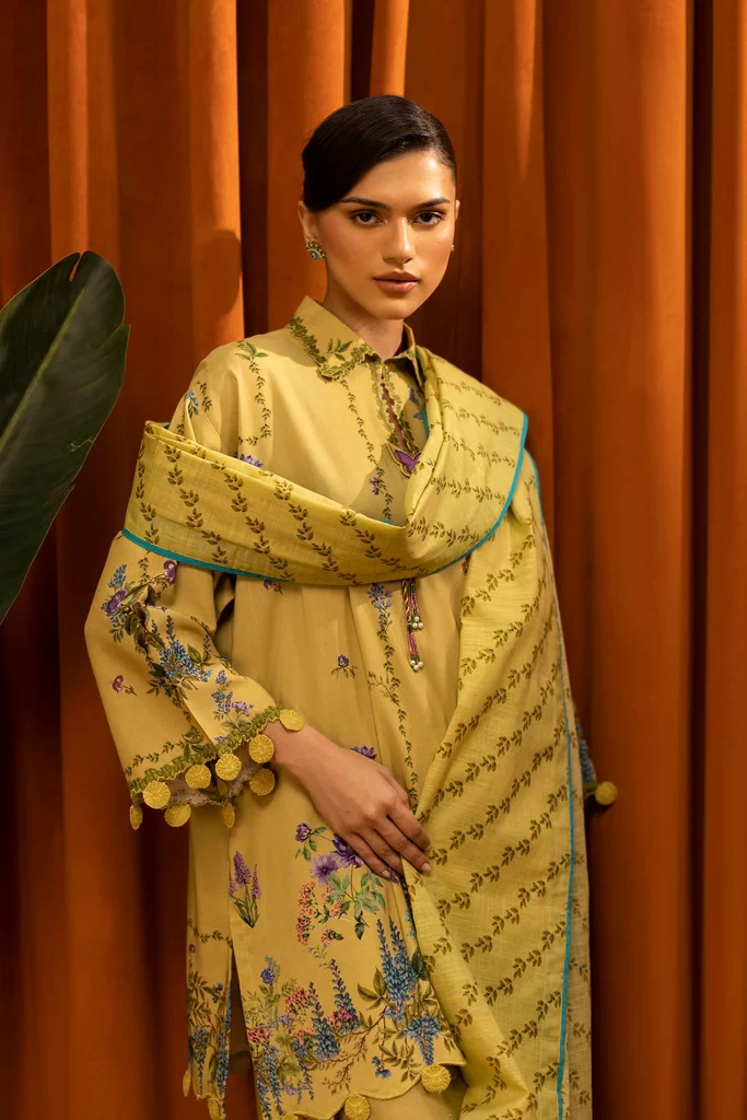 Linen Muzlin 3 Piece Suit -SKU: M253-013A-3CQ