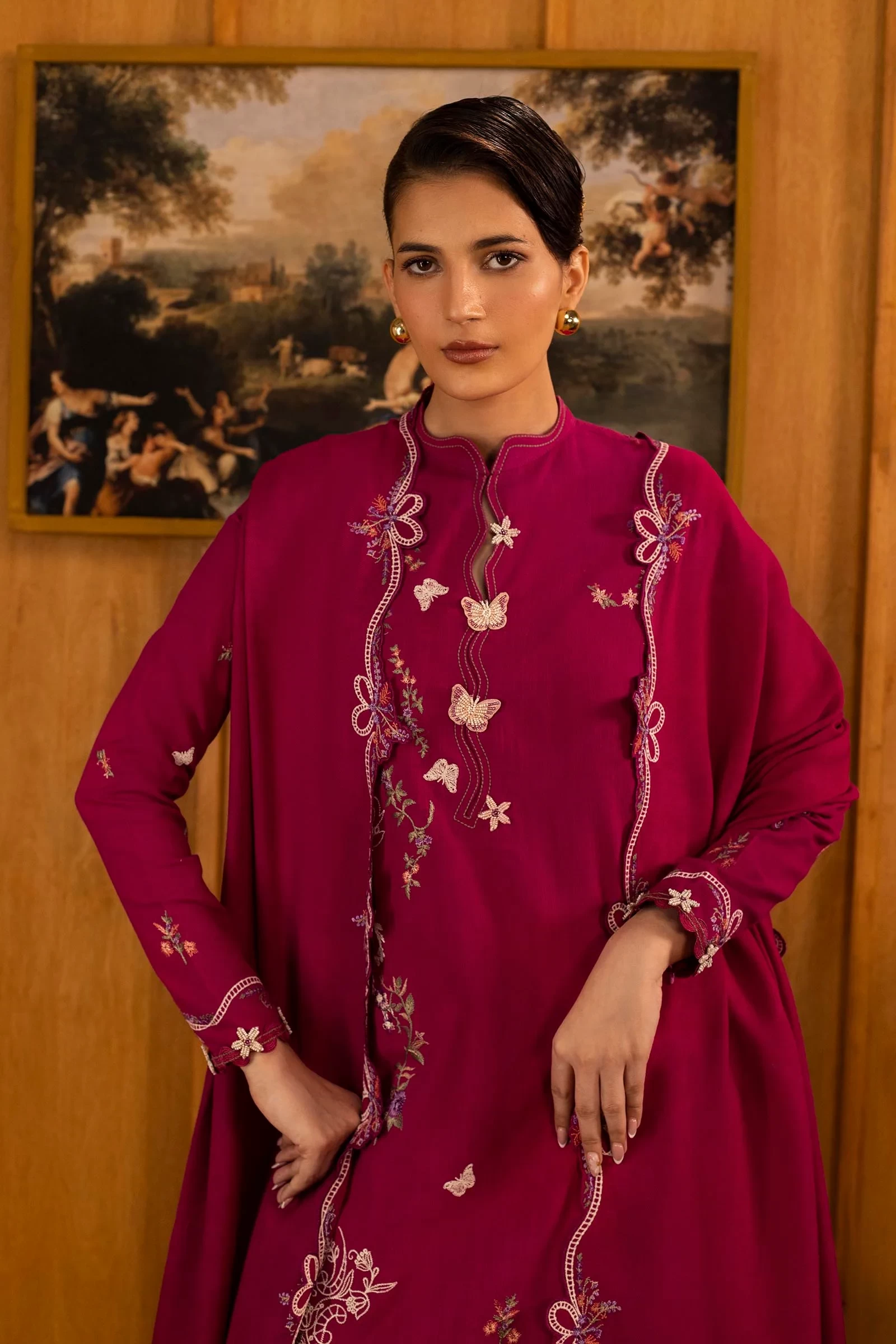 Linen Muzlin 3 Piece Suit - M253-012A-3CP