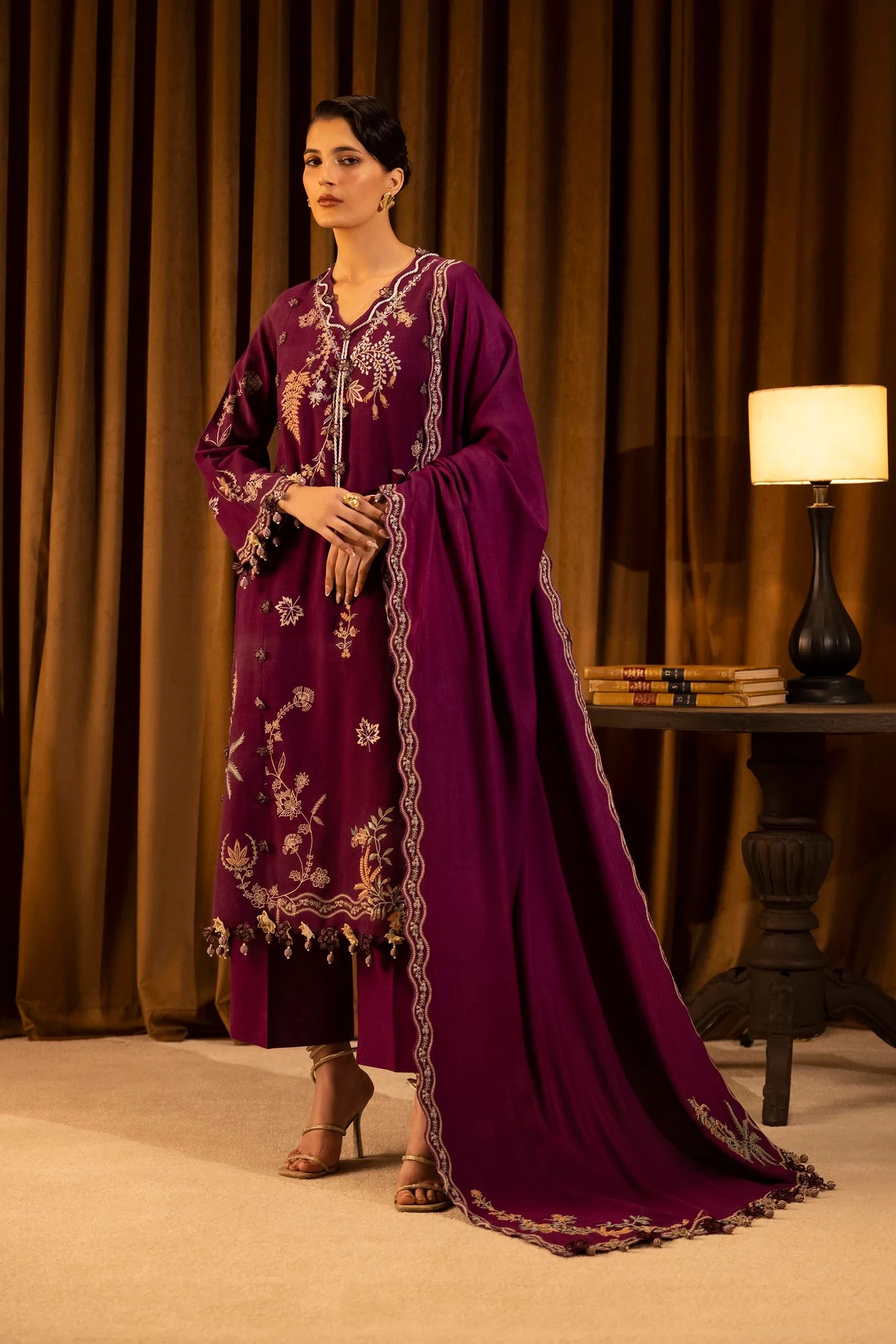 Slub Muzlin 3 Piece Suit - M253-011B-3CP
