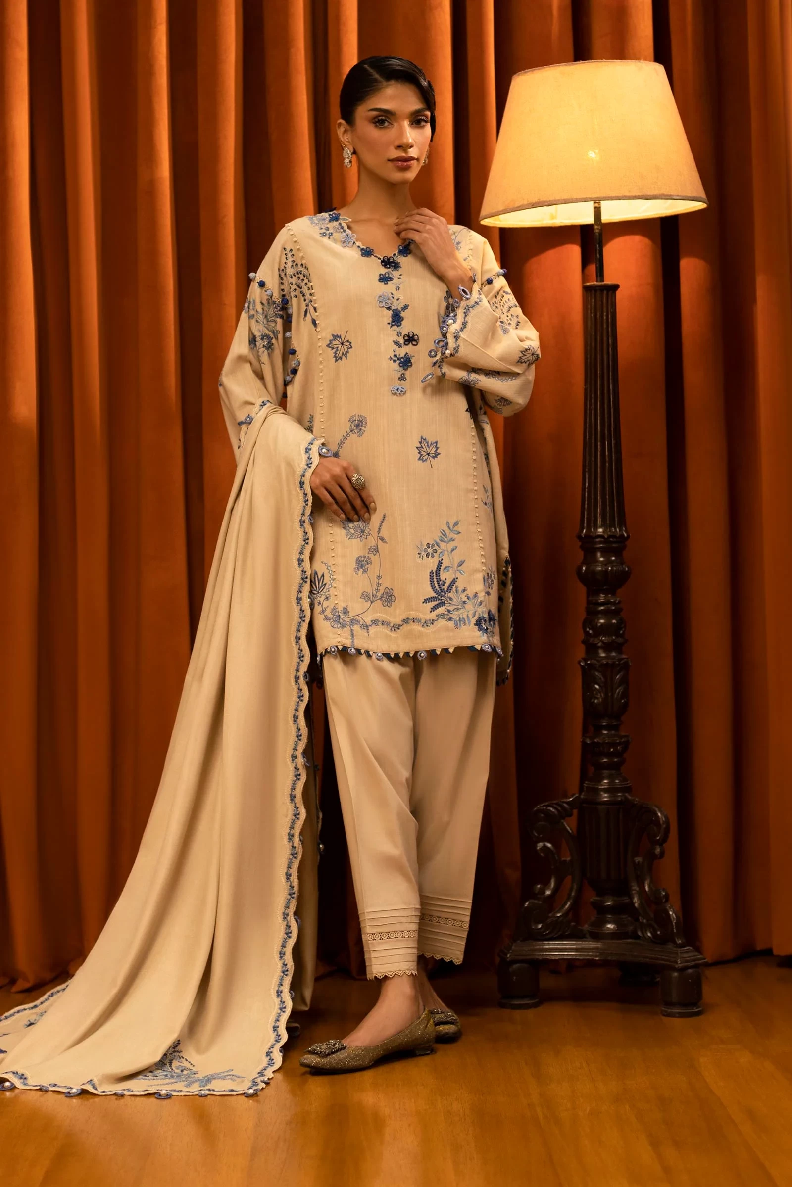 Slub Muzlin 3 Piece Suit - M253-011A-3CP
