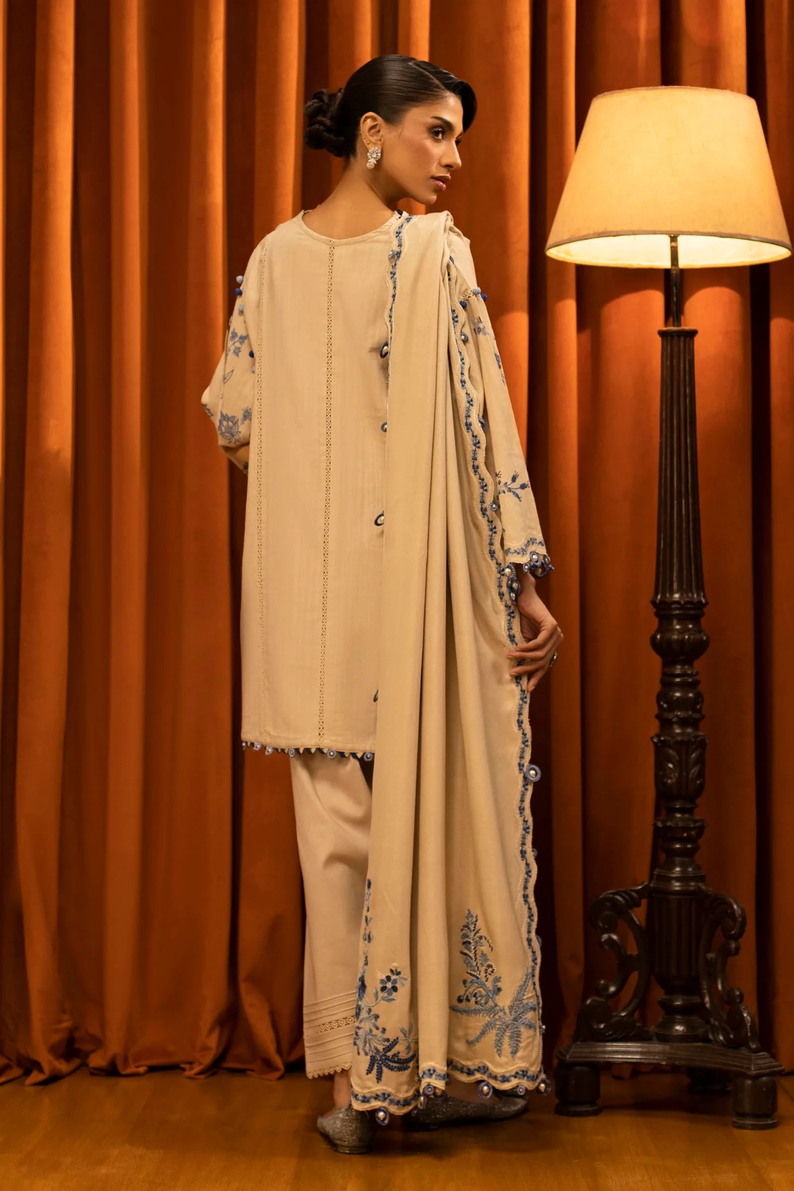 Slub Muzlin 3 Piece Suit - M253-011A-3CP