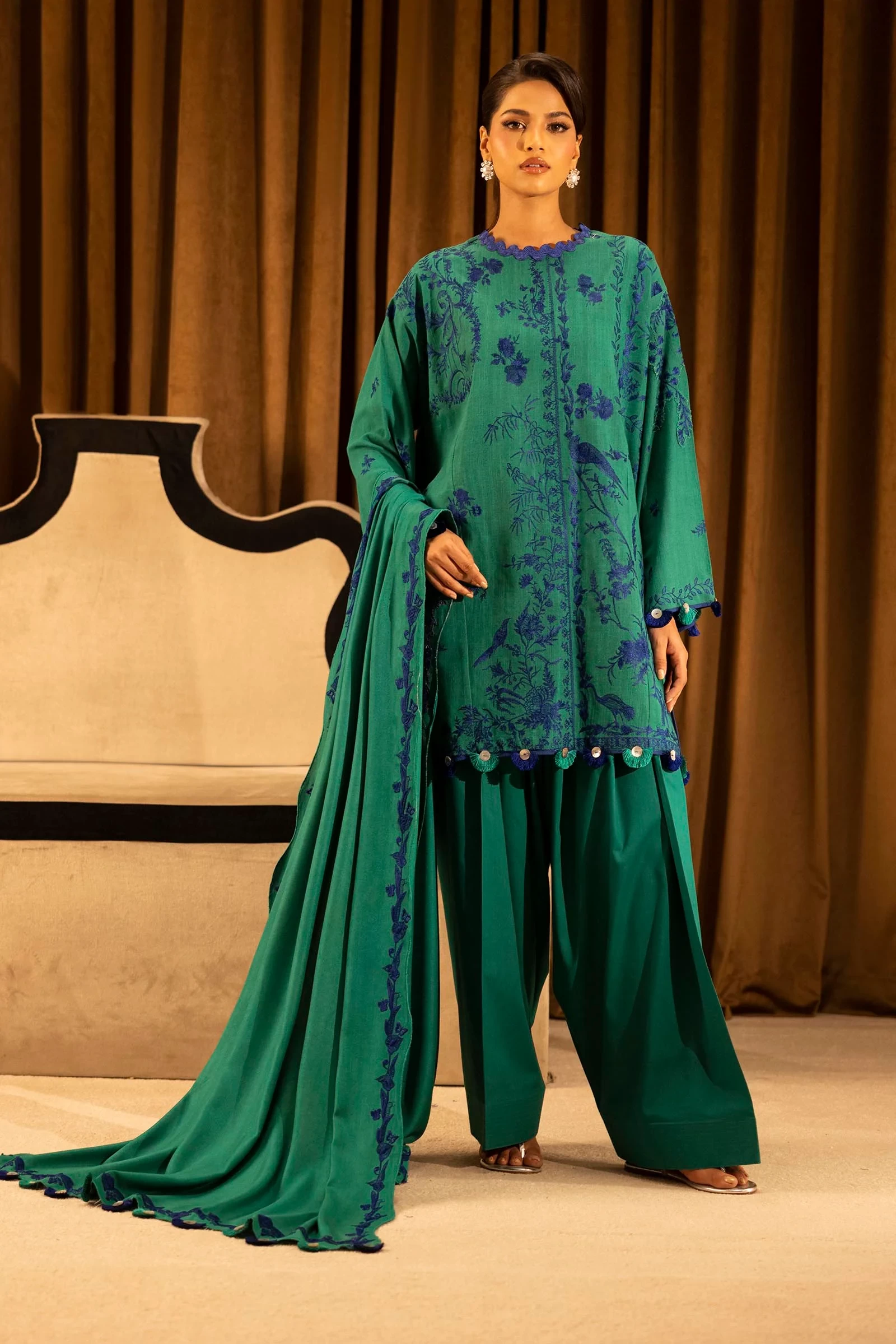 Slub Muzlin 3 Piece Suit - M253-010A-3CP