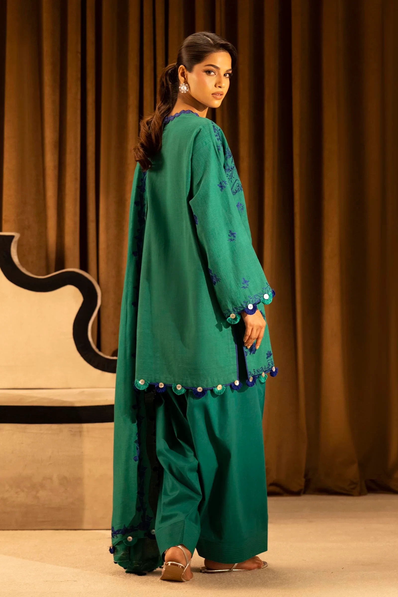 Slub Muzlin 3 Piece Suit - M253-010A-3CP