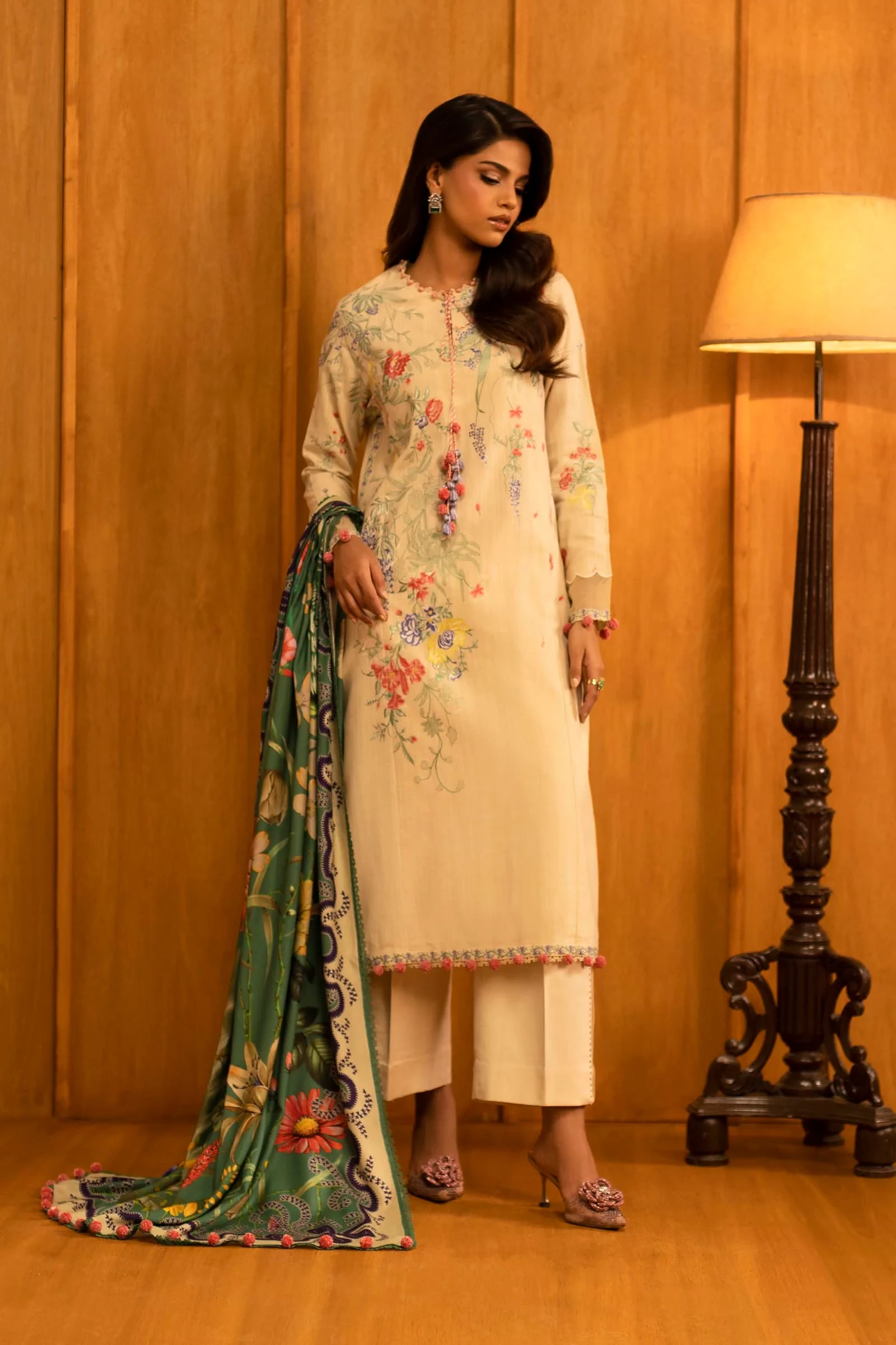 Slub Muzlin 3 Piece Suit - M253-009A-3AP