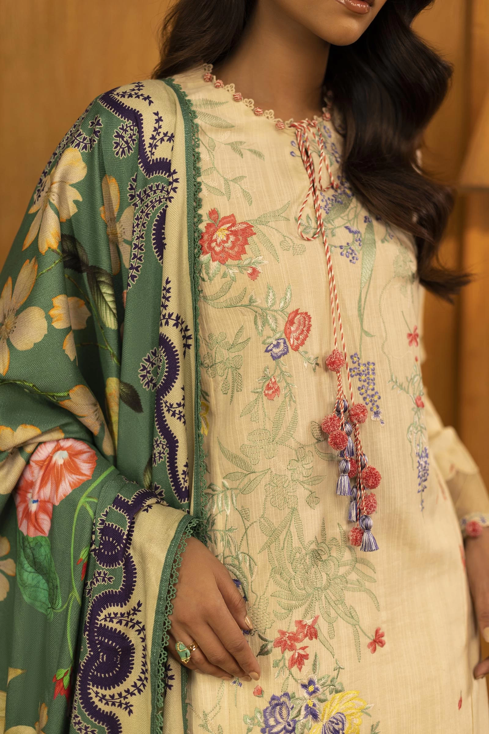 Slub Muzlin 3 Piece Suit - M253-009A-3AP
