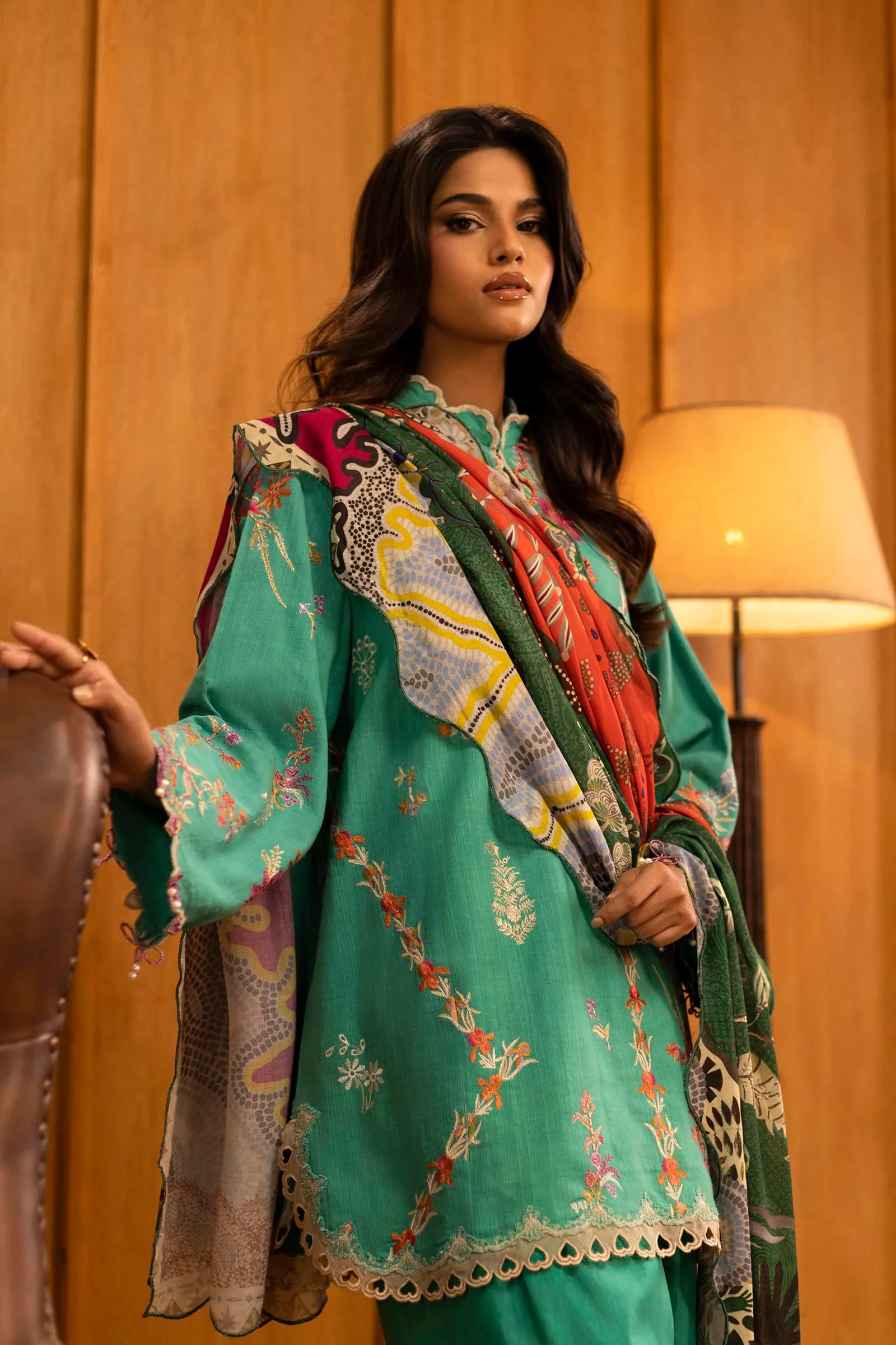 Slub Muzlin 3 Piece Suit - M253-008A-3CY