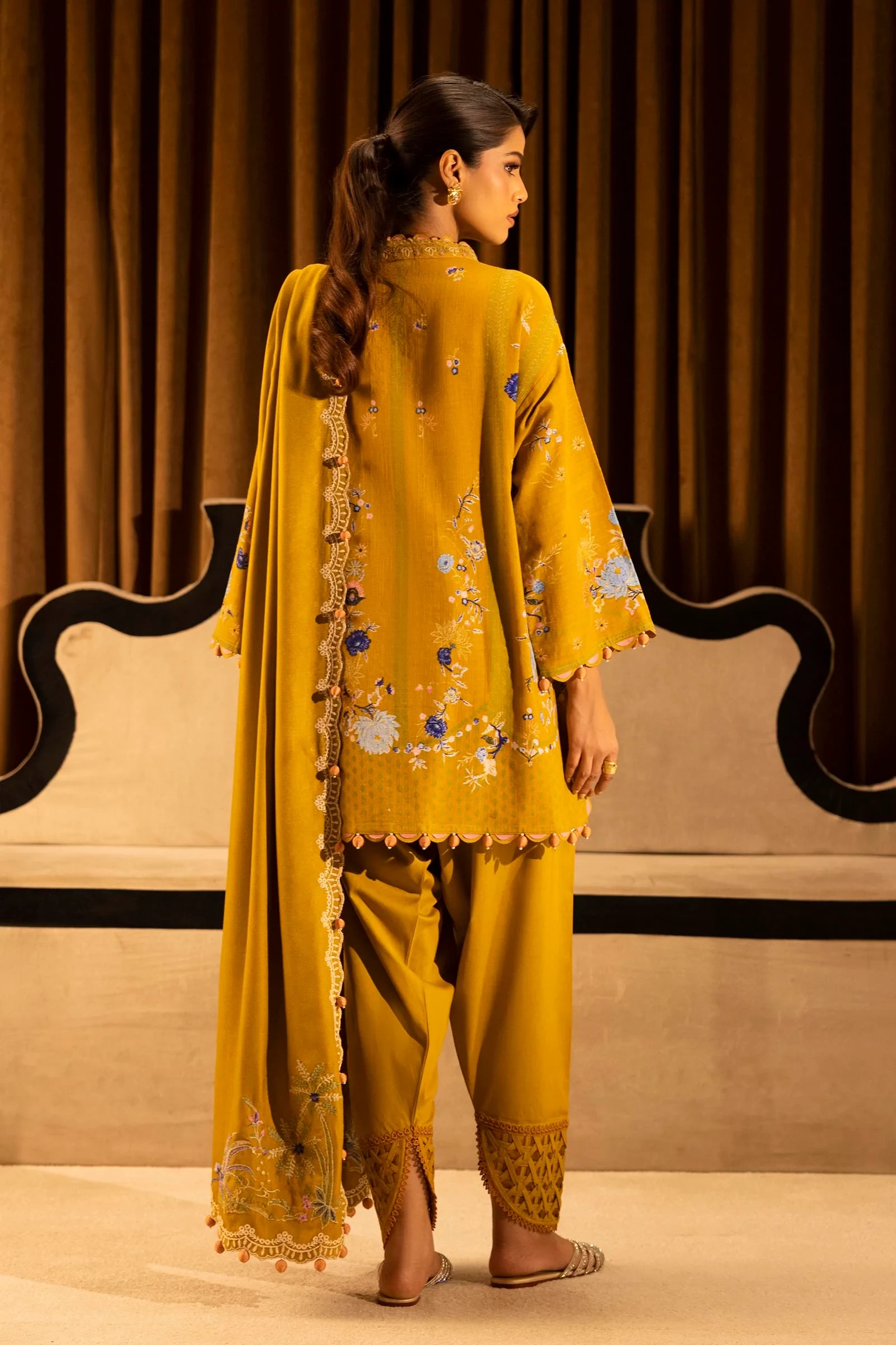 Slub Muzlin 3 Piece Suit - M253-007B-3CP