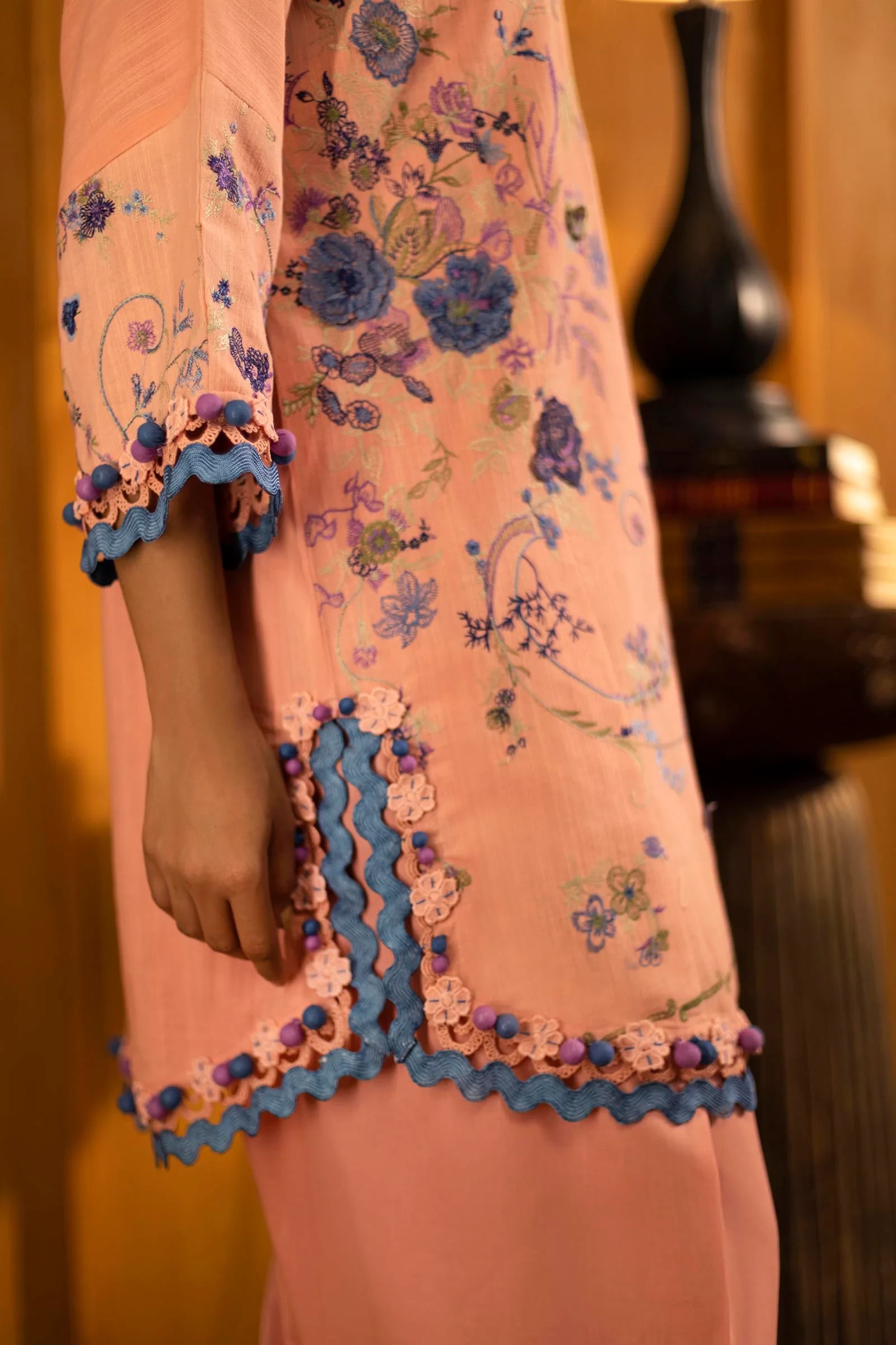 Slub Muzlin 3 Piece Suit - M253-006B-3CP