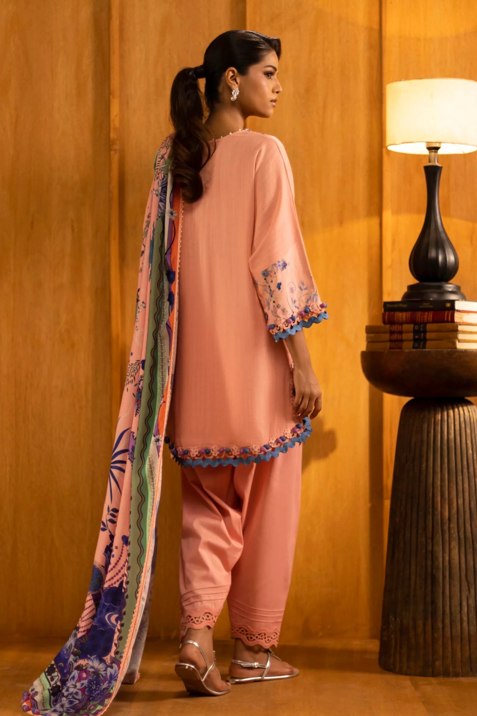 Slub Muzlin 3 Piece Suit - M253-006B-3CP