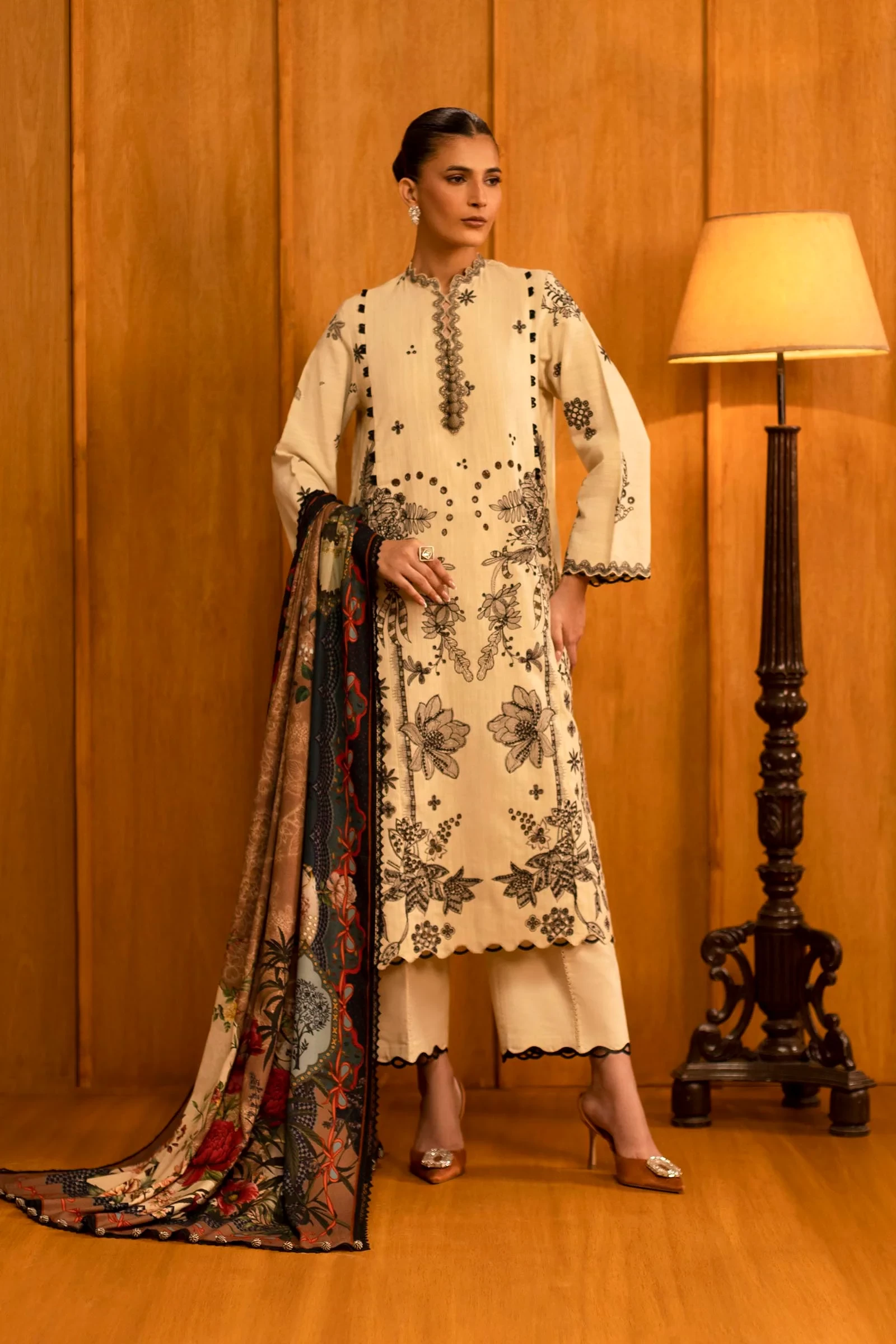 Slub Muzlin 3 Piece Suit - M253-005B-3AP