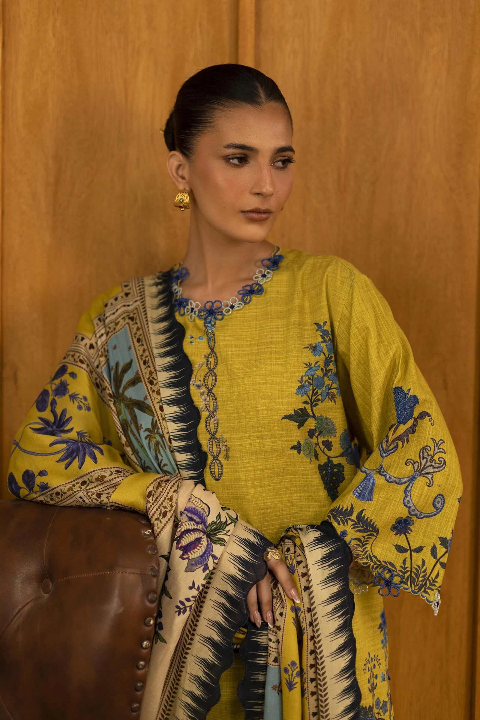 Slub Muzlin 3 Piece Suit - M253-004A-3CY