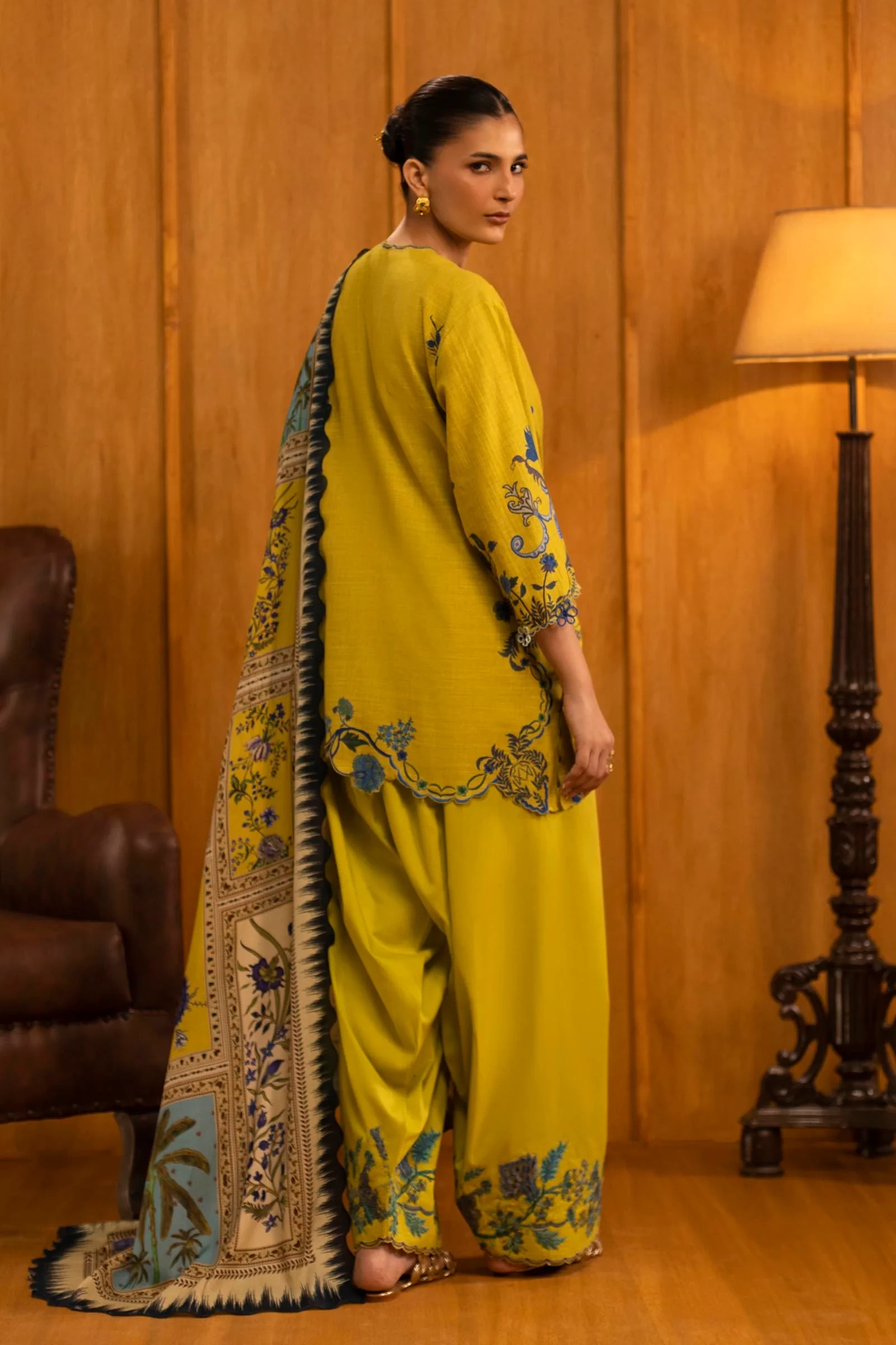 Slub Muzlin 3 Piece Suit - M253-004A-3CY