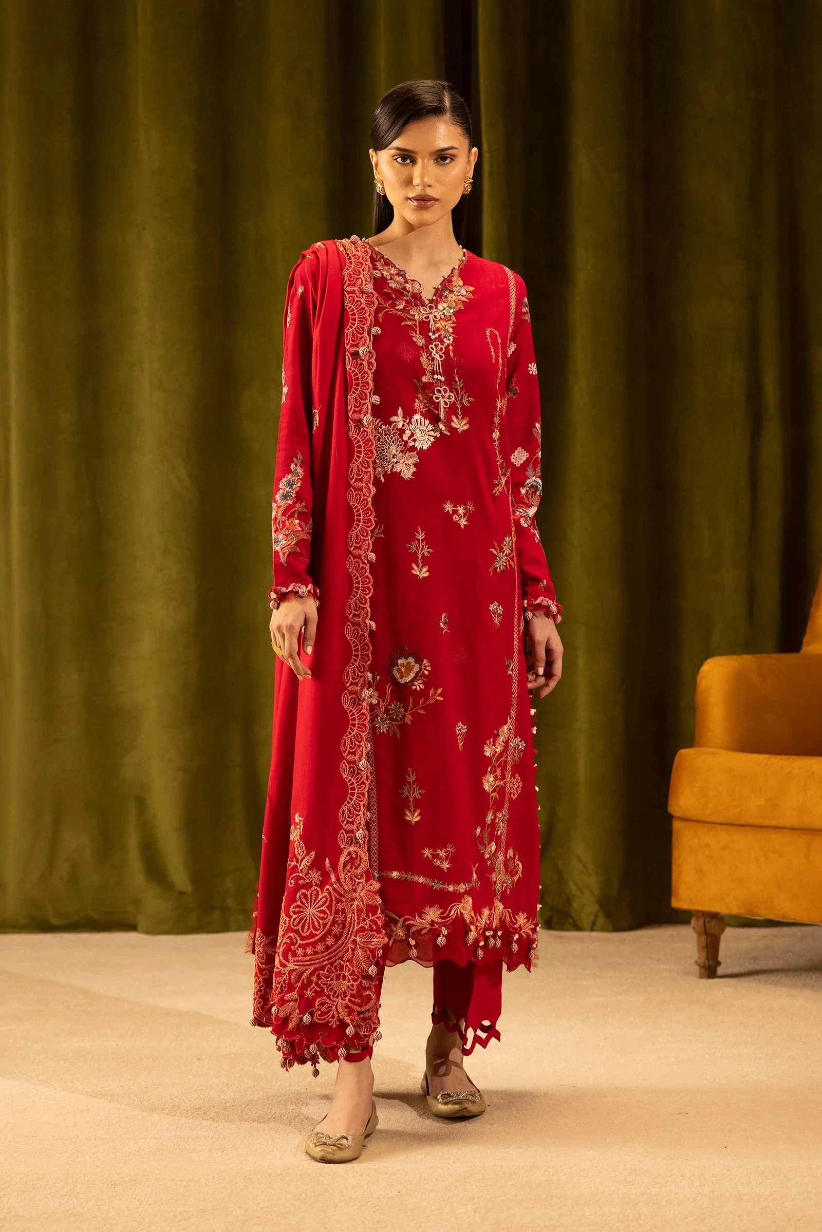 Slub Muzlin 3 Piece Suit - M253-002A-3CP
