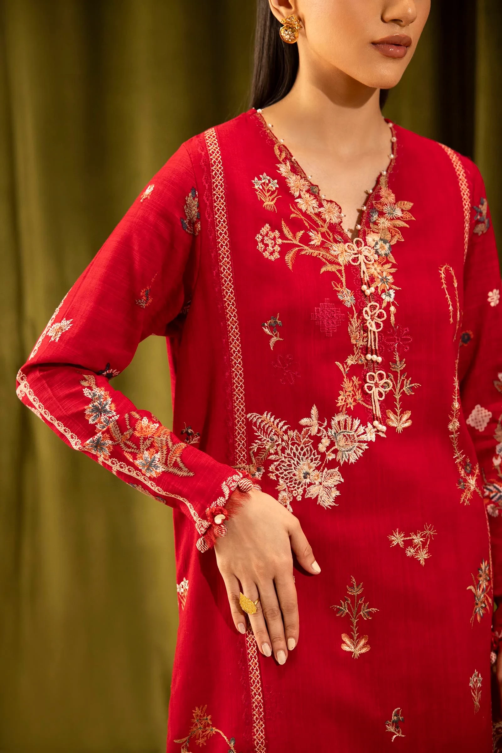Slub Muzlin 3 Piece Suit - M253-002A-3CP