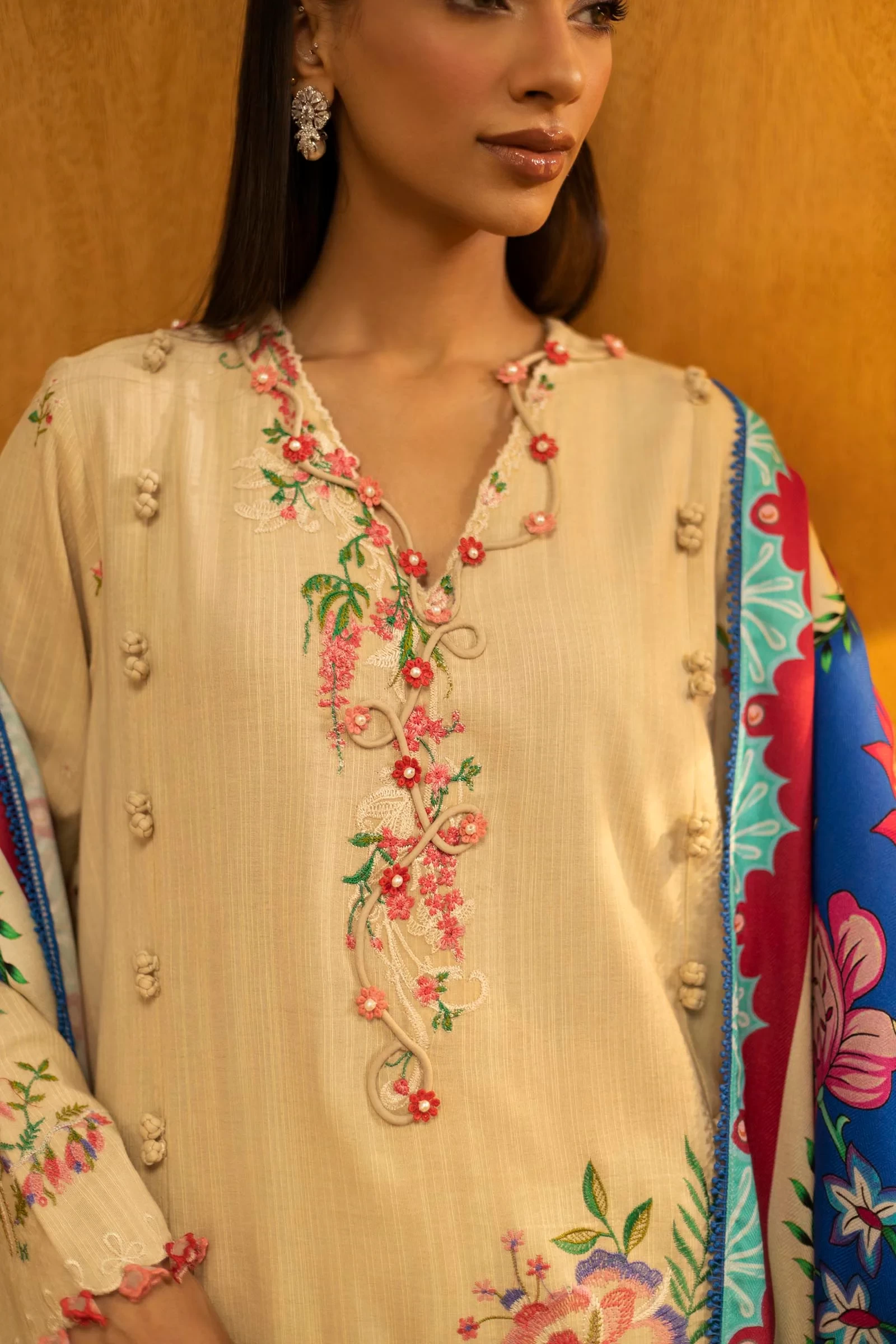 Slub Muzlin 3 Piece Suit- M253-001A-3CP