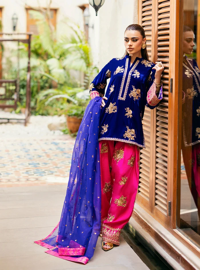 Jia -SKU / Design Code: JIA-BLUE-UNS-ONE-SIZE