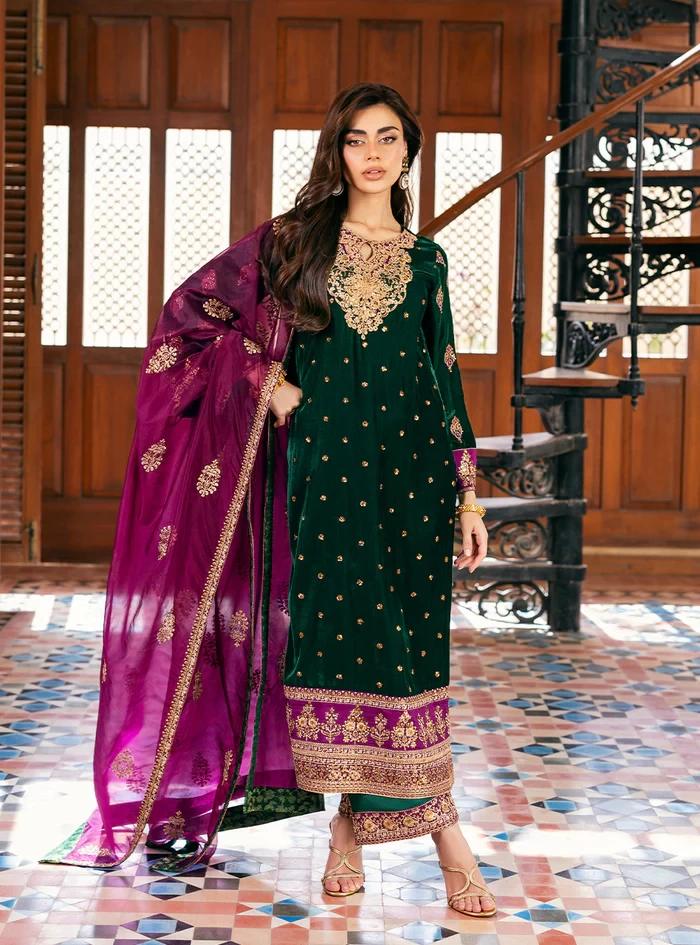 Esha -SKU / Design Code: ESHA-GREEN-UNS-ONE-SIZE