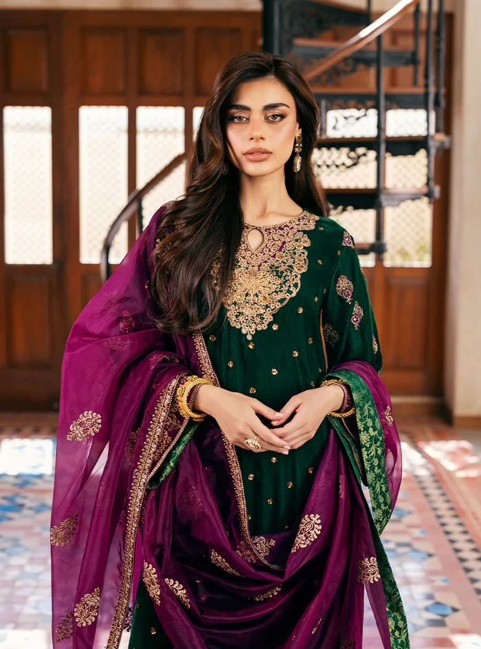Esha -SKU / Design Code: ESHA-GREEN-UNS-ONE-SIZE