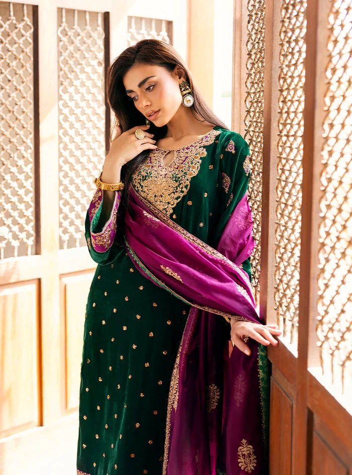 Esha -SKU / Design Code: ESHA-GREEN-UNS-ONE-SIZE
