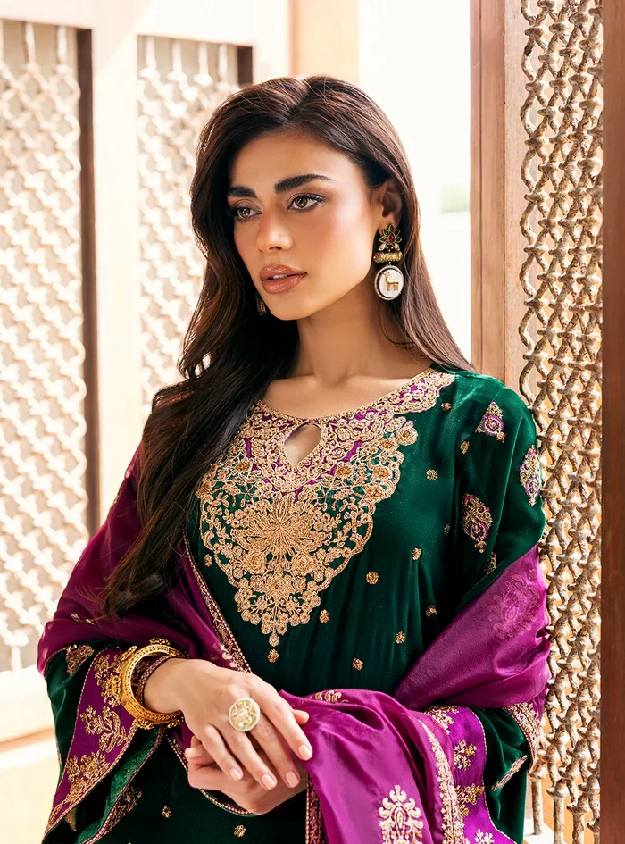 Esha -SKU / Design Code: ESHA-GREEN-UNS-ONE-SIZE