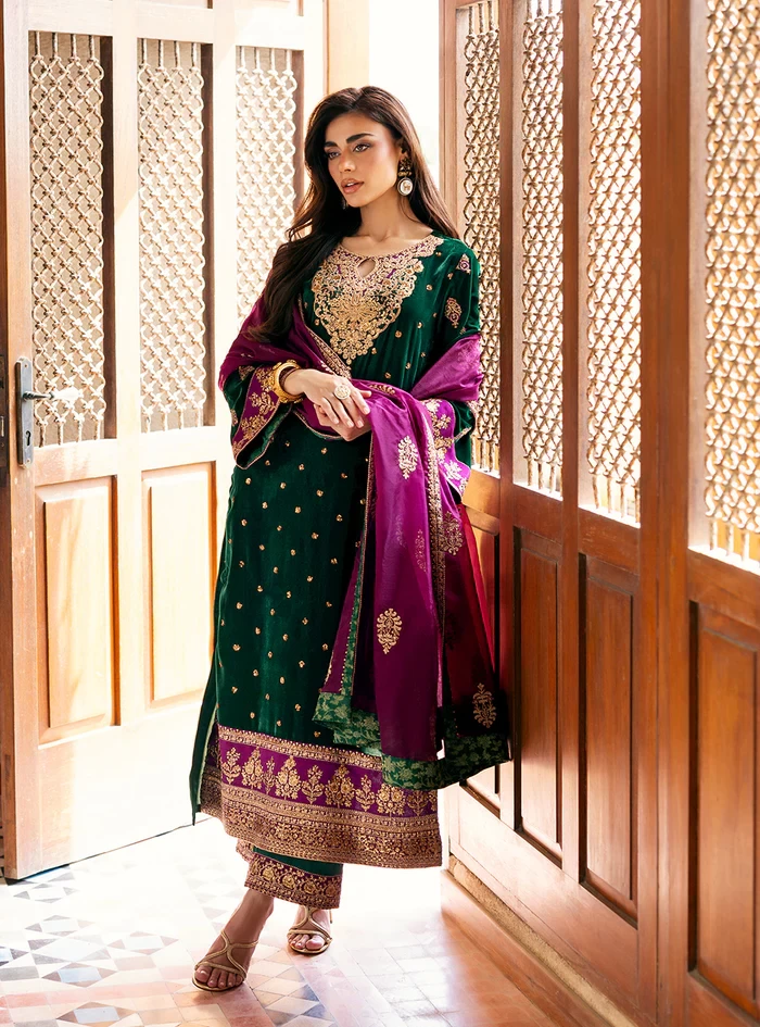 Esha -SKU / Design Code: ESHA-GREEN-UNS-ONE-SIZE