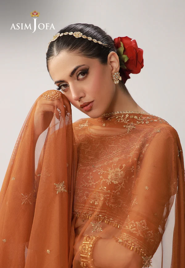 AJULO-01 Embroidered Net 3 Pcs - AJULO-01-UNS