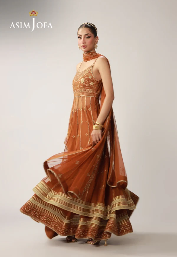 AJULO-01 Embroidered Net 3 Pcs - AJULO-01-UNS