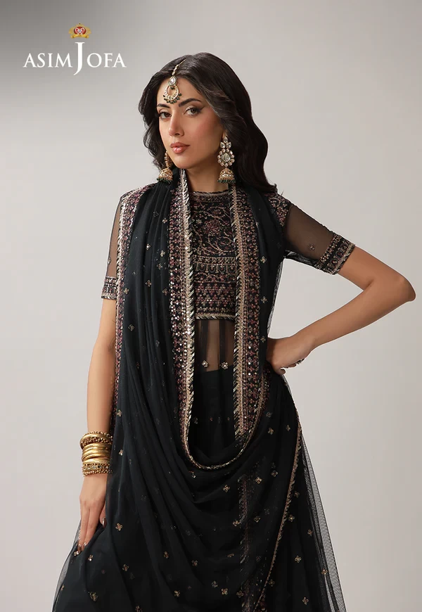 AJULO-02 Embroidered Net 3 Pcs - AJULO-02-UNS
