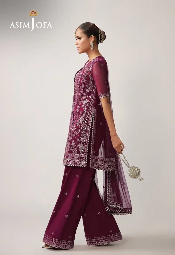 AJULO-04 Embroidered Net 3 Pcs - AJULO-04-UNS
