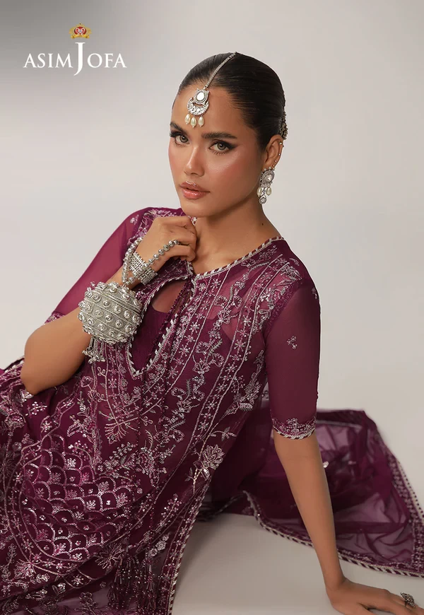 AJULO-04 Embroidered Net 3 Pcs - AJULO-04-UNS